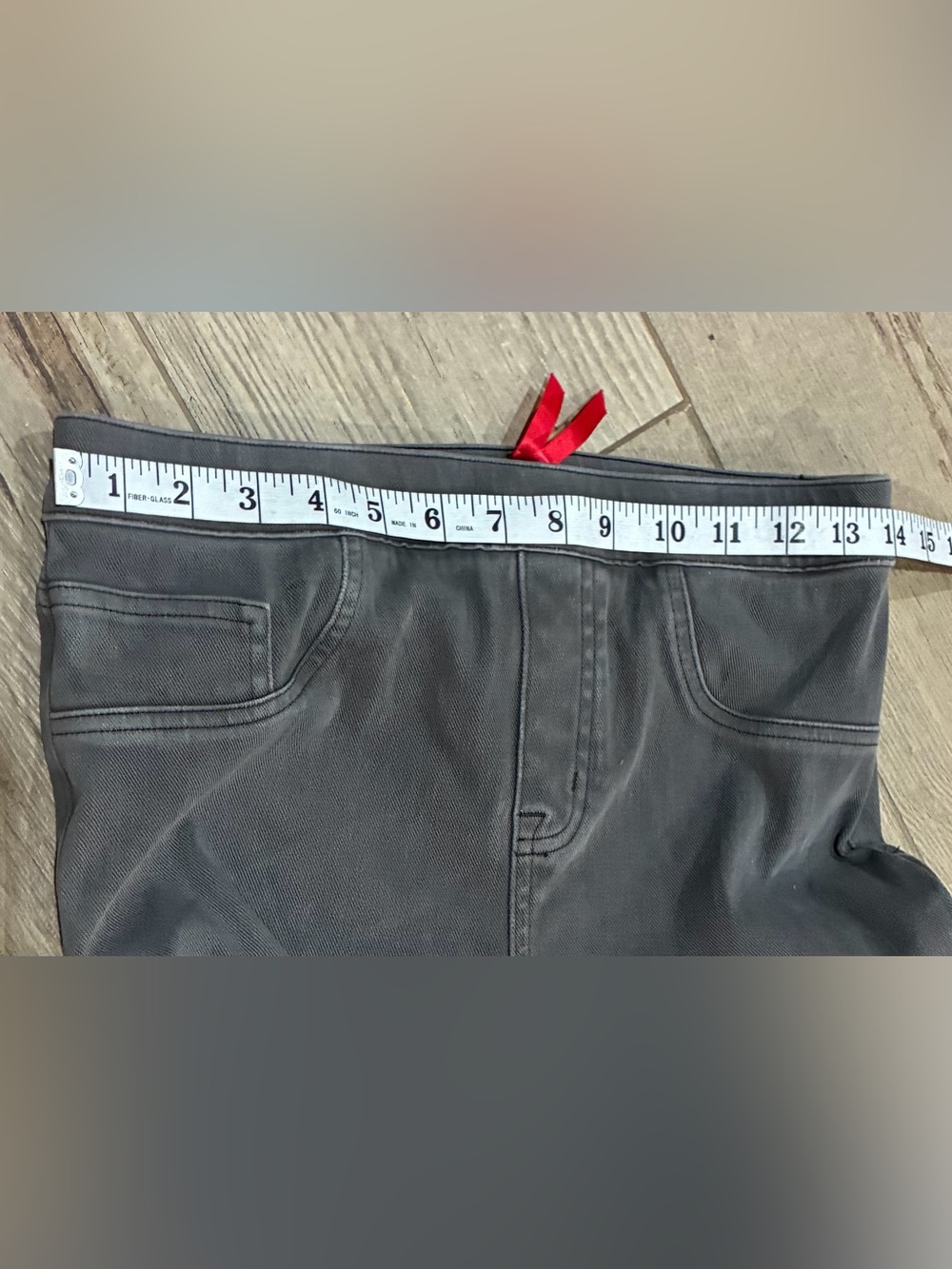 SPANX Charcoal Gray Skinny Jeggings Pull On Stretch Jeans Women’s M - Picture 7 of 8